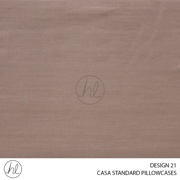 CASA PLAIN STANDARD PILLOW CASES (45x70CM) (DESIGN 21)