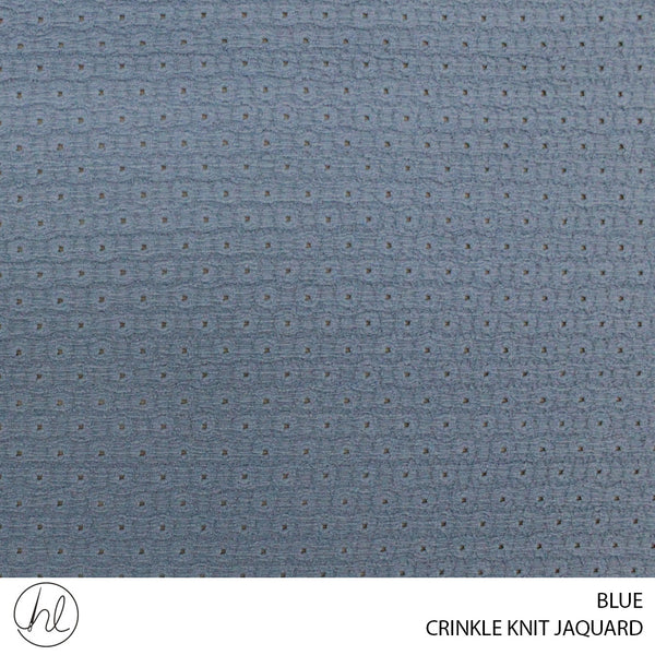 CRINKLE KNIT JACQUARD (BLUE) (180CM WIDE) (PER M)51