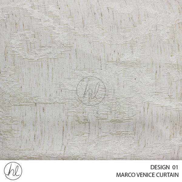 MARCO VENICE READY-MADE CURTAIN (230X218) (NATURAL) (DESIGN 01)