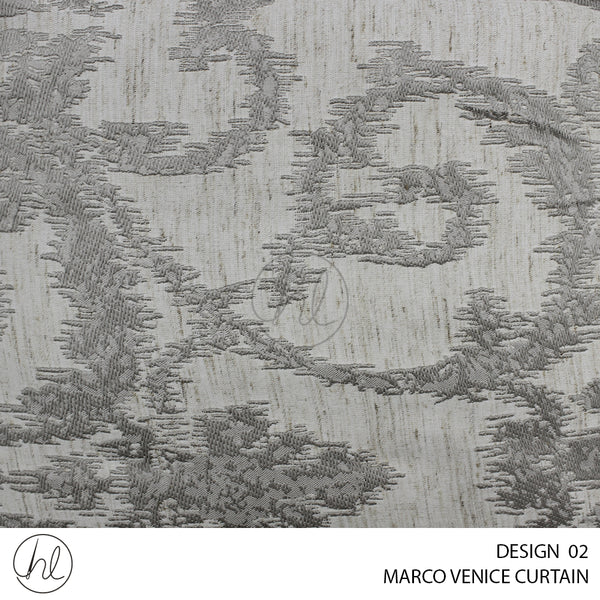 MARCO VENICE READY-MADE CURTAIN (230X218) (SILVER) (DESIGN 02)