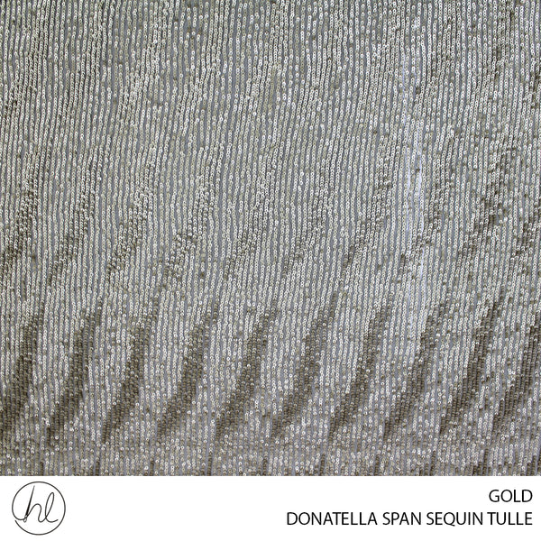 DONATELLA SPAN SEQUIN TULLE (GOLD) (130CM) (PER M)