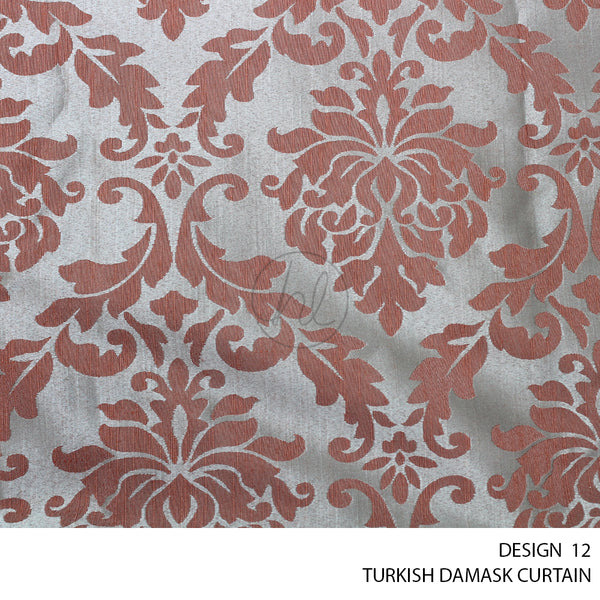 TURKISH DAMASK READY-MADE CURTAIN (225X250)