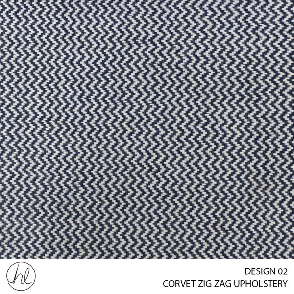 CORVET ZIG ZAG (DESIGN 02) (140CM) (PER M) (SLATE)