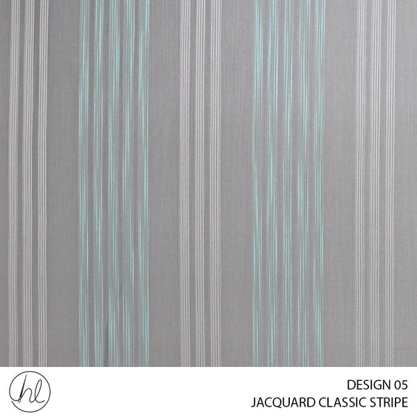 JACQUARD CLASSIC STRIPE (DESIGN 05) (280CM) (PER M) (BLUE)