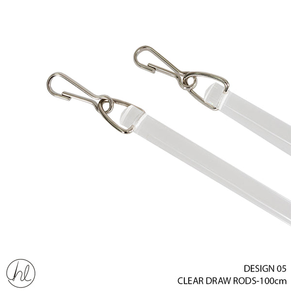 CLEAR DRAW RODS (DESIGN 05) (2 PER PKT) (100CM)