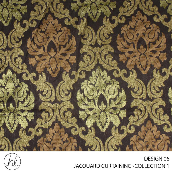 JACQUARD CURTAINING (COLLECTION ONE) (DESIGN 06) (280CM) (PER M) (GOLD)