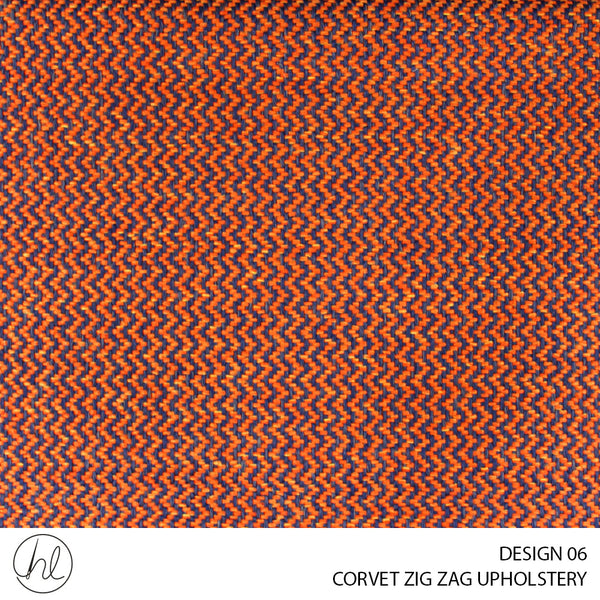 CORVET ZIG ZAG (DESIGN 06) (140CM) (PER M) (RUST)