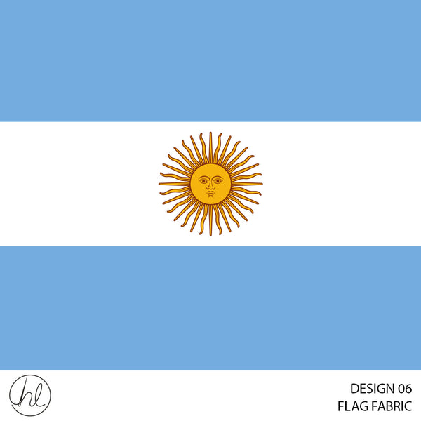 FLAG FABRIC (DESIGN 06) (150CM) (PER M) (ARGENTINA)