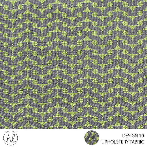 UPHOLSTERY FABRIC (PESTO) (DESIGN 10) (140CM) (PER M) (GREEN)