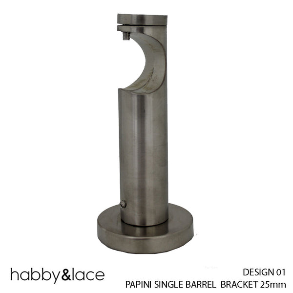 PAPINI SINGLE BARREL BRACKET (DESIGN 01) (25MM) (S/STEEL)