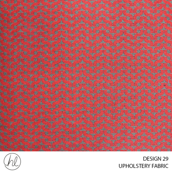 UPHOLSTERY FABRIC (REFLECTION) (DESIGN 29) (140CM) (PER M) (RED)