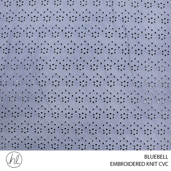 EMBROIDERED KNIT CVC (BLUEBELL) (150CM WIDE) (PER M)51