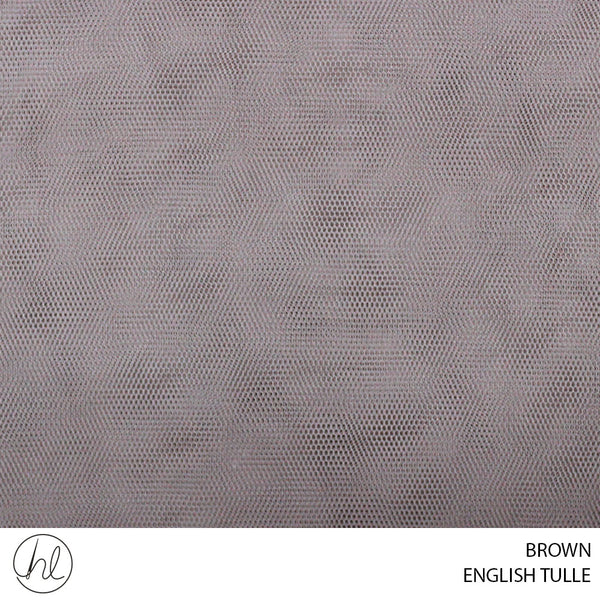 ENGLISH TULLE (BROWN) (150CM) (PER M)