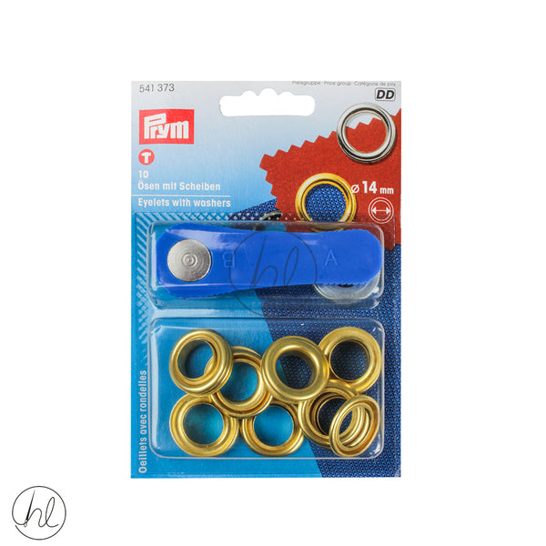 PRYM EYELET STARTER KIT 14MM GOLD