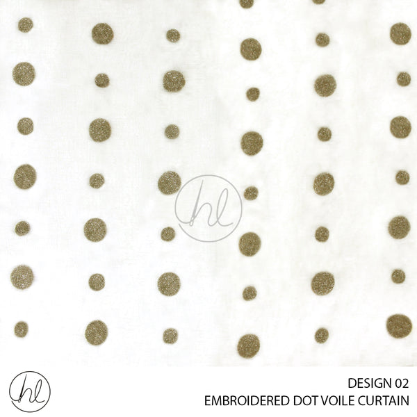 EMBROIDERED DOT VOILE READY-MADE CURTAIN (500X218) (DESIGN 02)