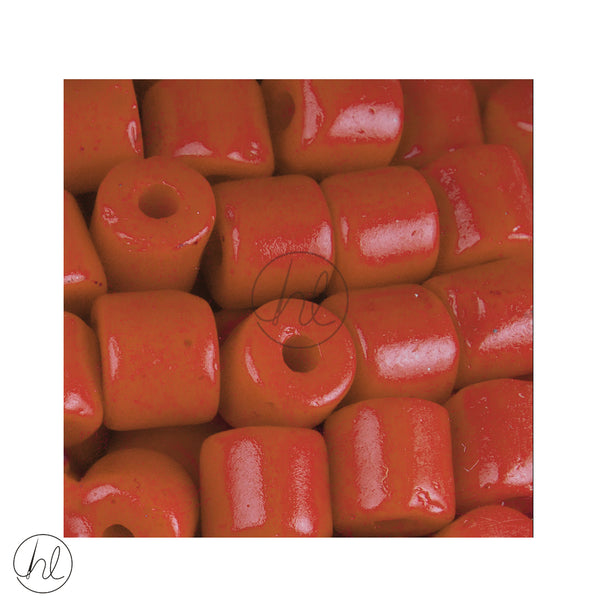 GLASS BEADS BULK 6MM ORANGE