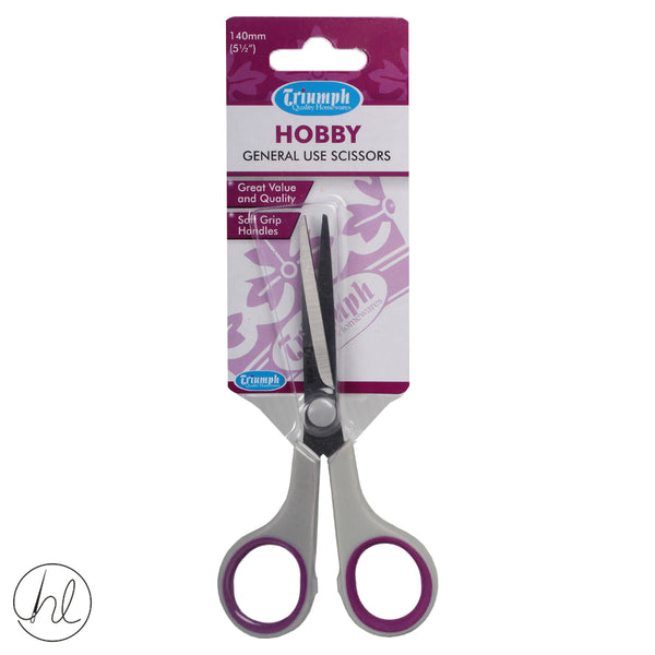 TRIUMPH HOBBY 140MM/5 1/2" GENERAL USE SCISSORS WHIITE