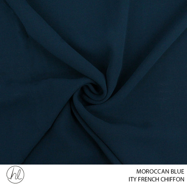 ITY FRENCH CHIFFON (MOROCCAN BLUE) (150CM WIDE) (PER M)