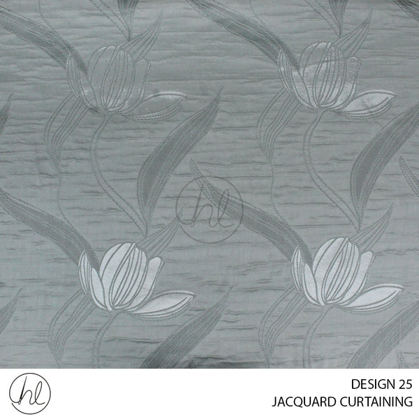 JACQUARD CURTAINING FLOWER (DESIGN 25) (280CM WIDE) (PER M)801