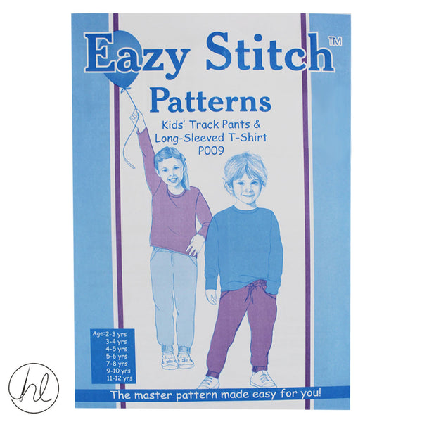 EAZY STITCH PATTERNS - KID'S TRACK PANTS & LONG-SLEEVED T-SHIRT (P009)