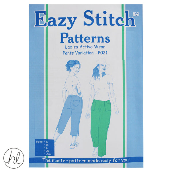EAZY STITCH PATTERNS - LADIES ACTIVE WEAR PANTS VARIATION (P021)