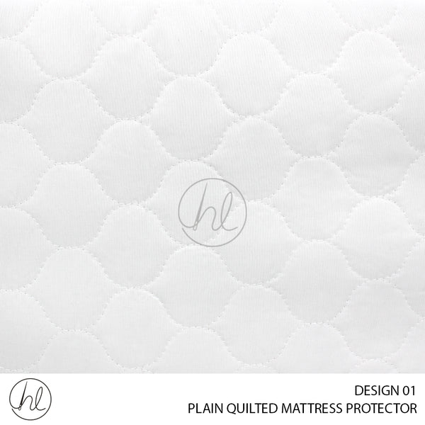 PLAIN QUILTED MATTRESS PROTECTOR (DESIGN 01)