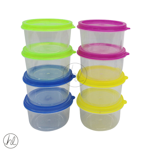 8 PIECE ROUND STORAGE CONTAINERS (ABY-2905)