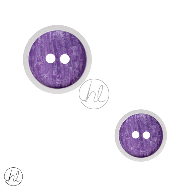 PLAIN BUTTON 59-A854 LILAC AND WHITE