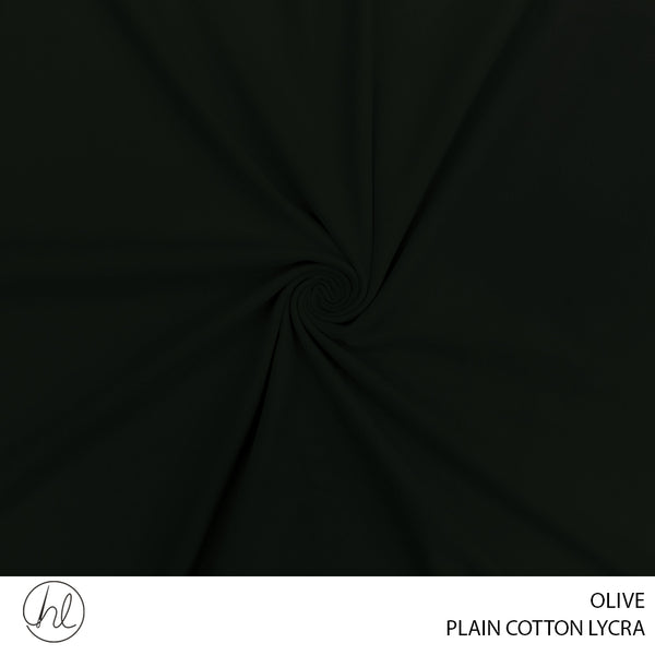 PLAIN COTTON LYCRA (OLIVE) (150CM WIDE) (PER M)139