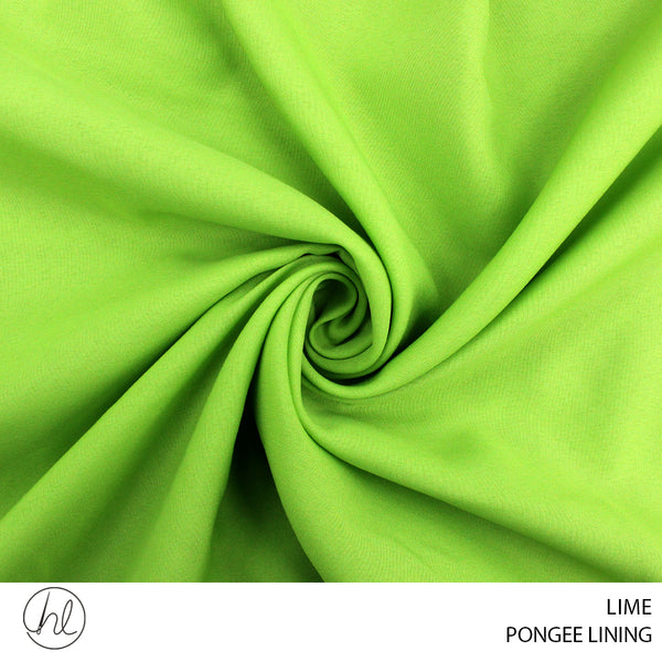 PONGEE LINING (LIME) (150CM WIDE) (PER M)781  (ROLL PRICE PER M: R21.00)