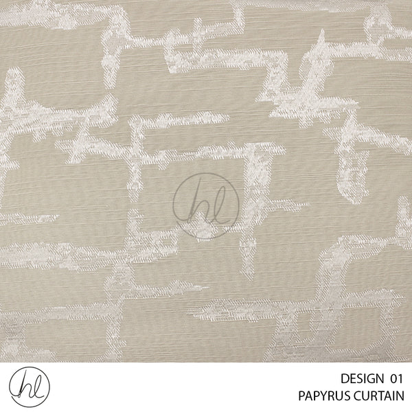 PAPYRUS READY-MADE CURTAIN (225X218) (LATTE) (DESIGN 01)