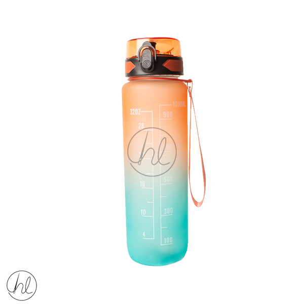 WATER BOTTLE (547) (TURQUOISE/PEACH)  (YL-104)  (1L)
