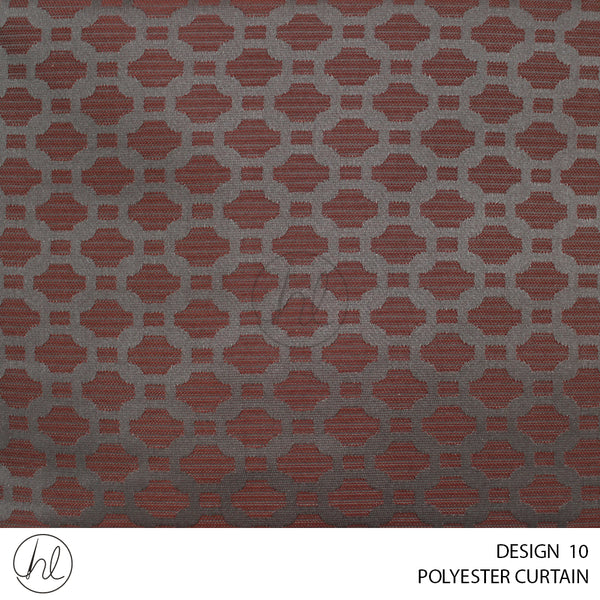 POLYESTER READY-MADE CURTAIN (230X218) (BROWN) (DESIGN 10)