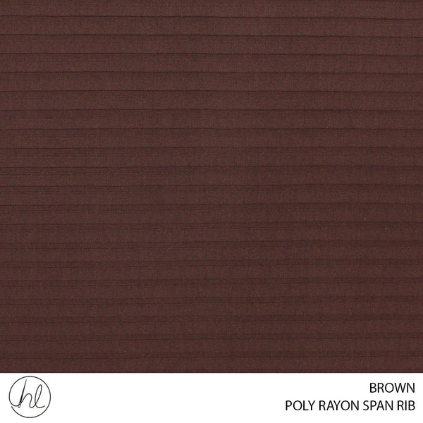 POLY RAYON SPAN RIB (BROWN) (150CM WIDE) (PER M)56