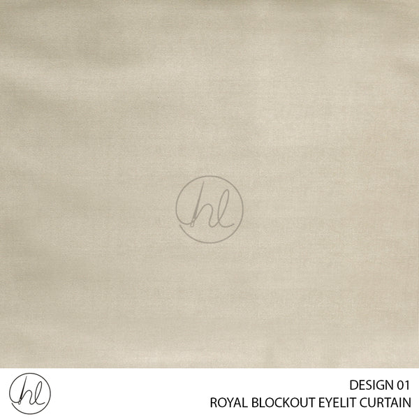 ROYAL BLOCKOUT EYELET READY-MADE CURTAIN (225X220) (DESIGN 01)