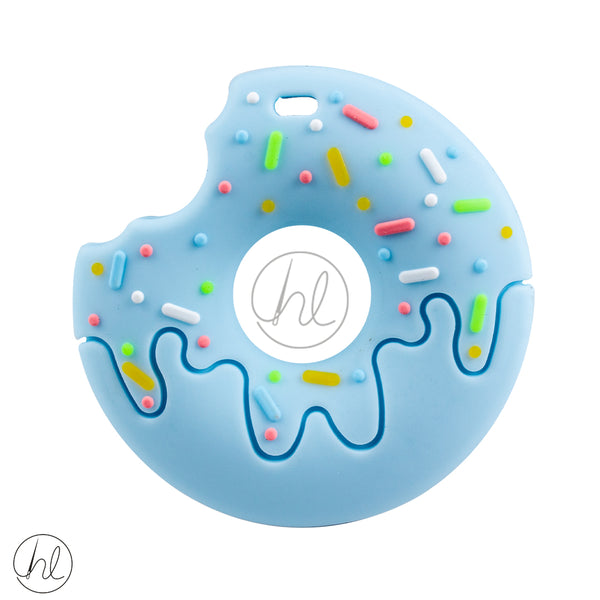 SILICONE BEADS DONUT BLUE