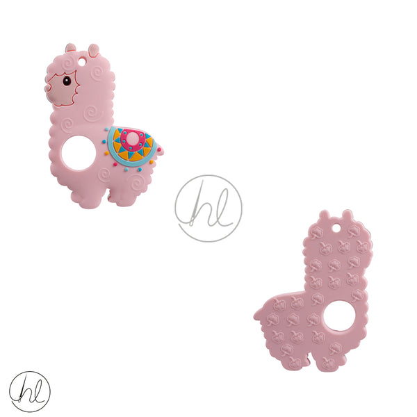 SILICONE BEADS LLAMA PINK EACH