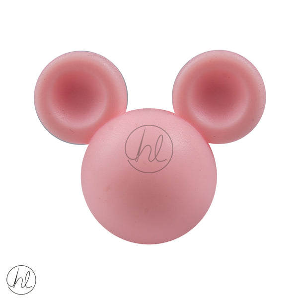 SILICONE BEADS MICKEY MOUSE PINK