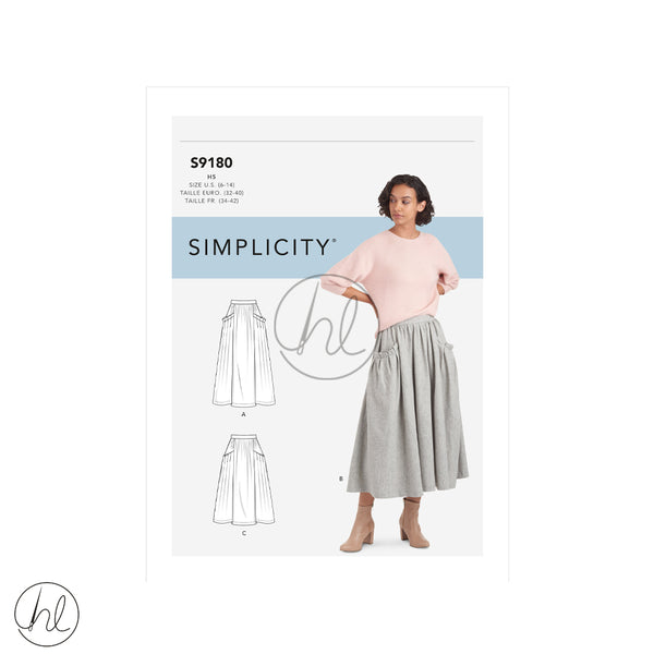 SIMPLICITY ADULT PATTERN S9180