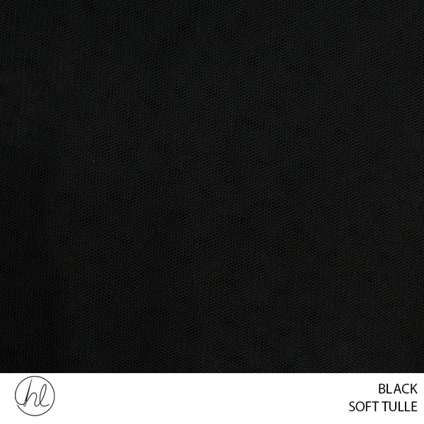 SOFT TULLE (BLACK) (150CM WIDE) (PER M)53  (ROLL PRICE PER M: 16.99)