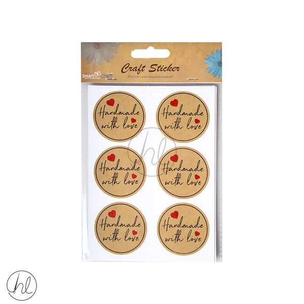 STICKERS CRAFT ASSORTED 484 (HANDMADE WITH LOVE)