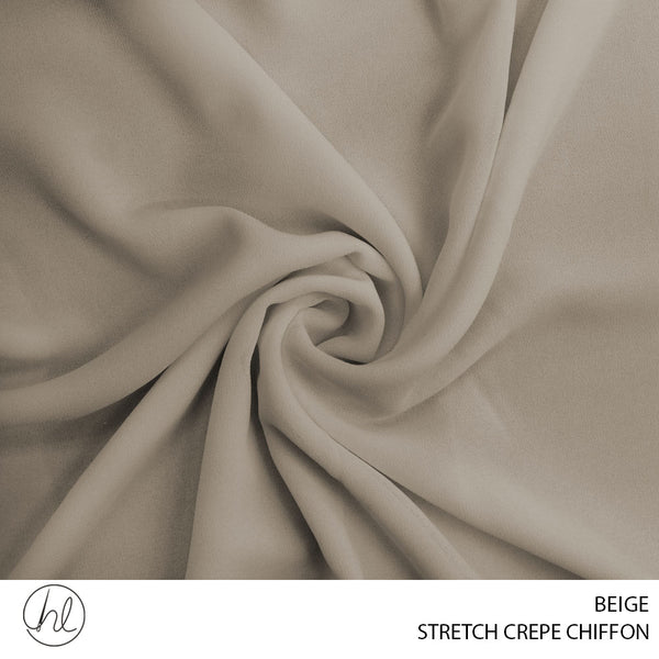 STRETCH CREPE CHIFFON (BEIGE) (150CM WIDE) (PER M)