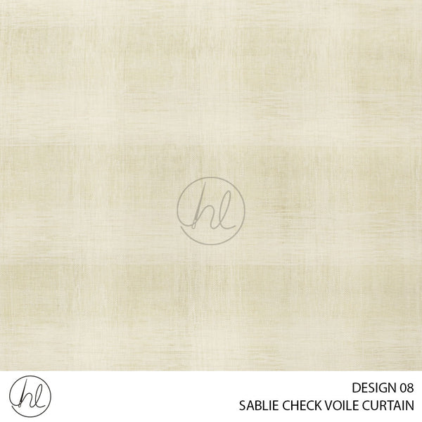 SABLIE CHECK VOILE READY-MADE CURTAIN (270X218) (DESIGN 08)