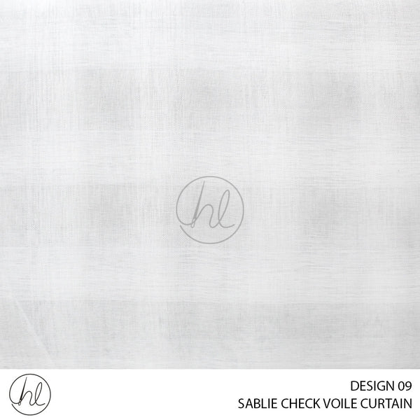 SABLIE CHECK VOILE READY-MADE CURTAIN (500X218) (DESIGN 09)
