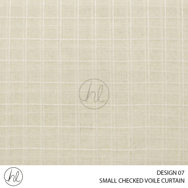 SMALL CHECKED VOILE READY-MADE CURTAIN (270X218) (DESIGN 07)