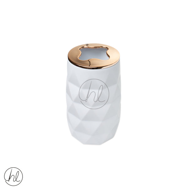 TOOTHBRUSH HOLDER (ABY-4102) (WHITE/ROSE GOLD)