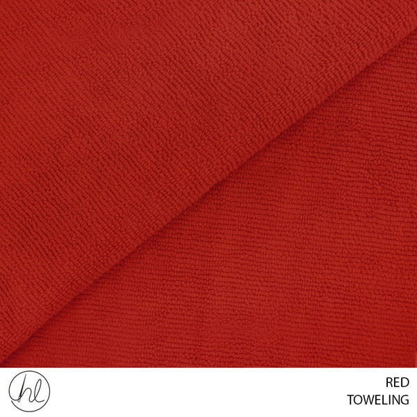 TOWELING (RED) (150CM WIDE) (PER M)51