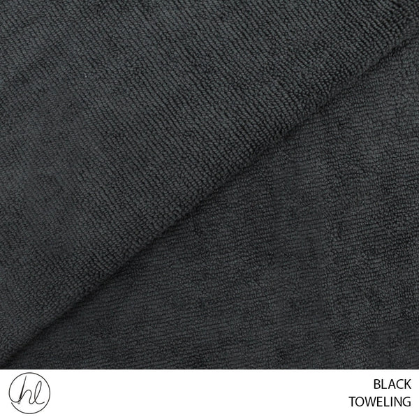 TOWELING (BLACK) (150CM WIDE) (PER M)51