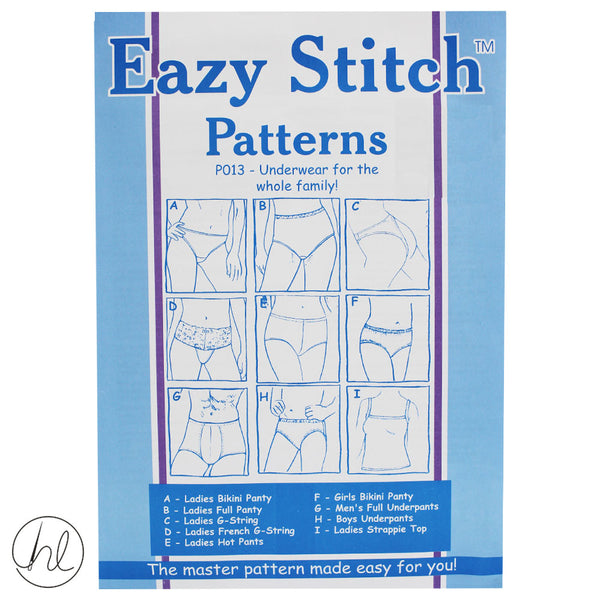 EAZY STITCH PATTERNS - UNDERWEAR FOR THE WHOLE FAMILY (P013)