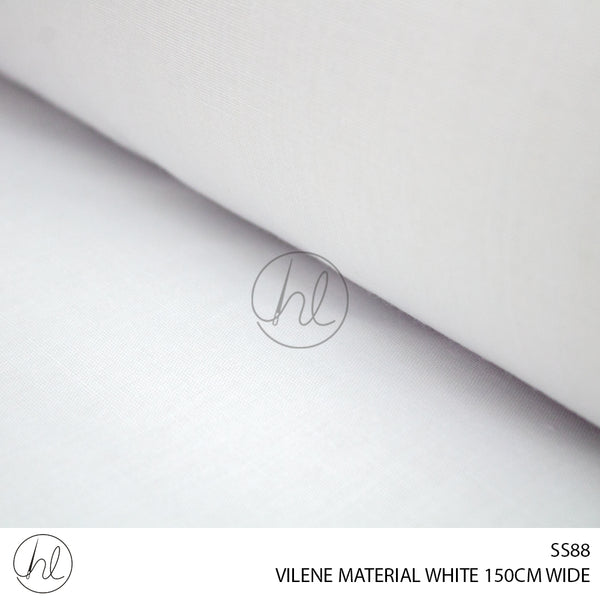 VILENE MATERIAL WHITE SS88 (150CM WIDE) (P/METER)